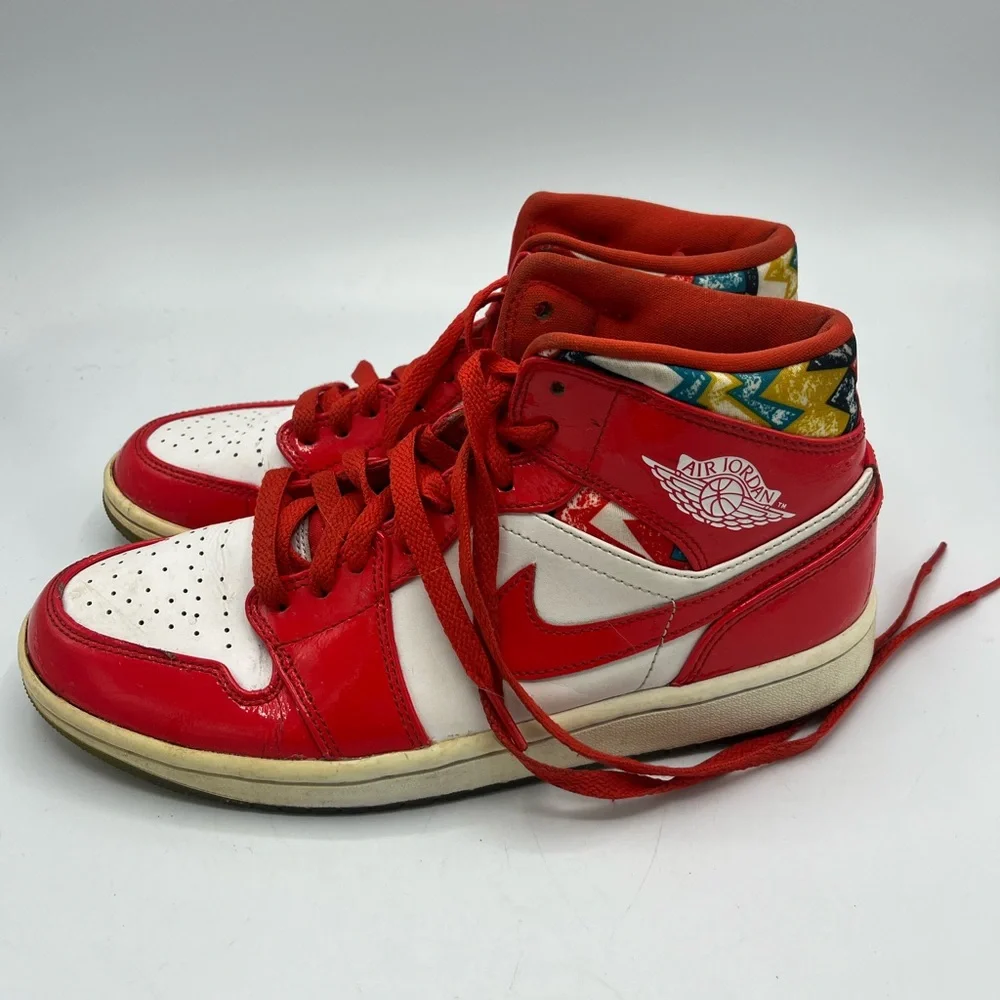 Jordan Vibrant Red and White Sneakers